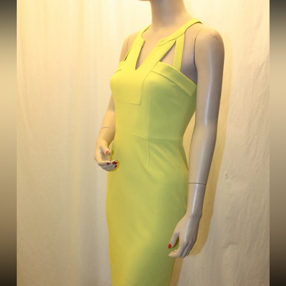 BCBG MaxAzria Macie cocktail dress.  Dark Lime.  Size 4 - Picture 4 of 11